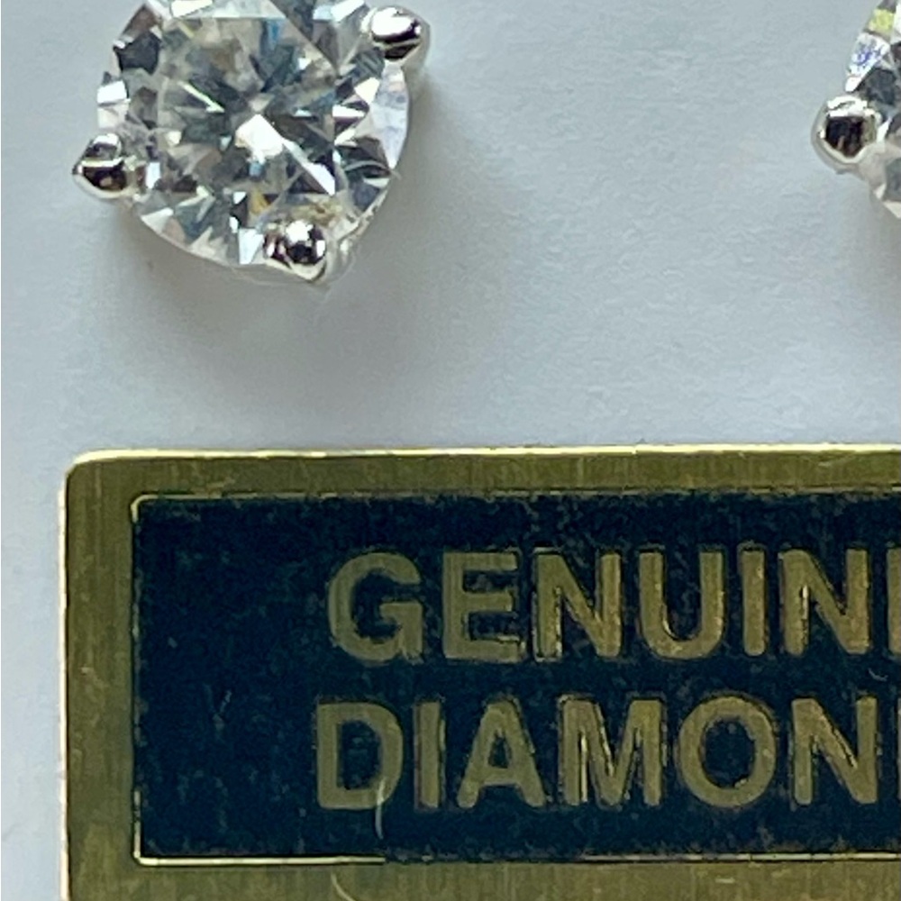 1ct Diamond CERTIFIED studs silver 925 - Picture 15 of 16